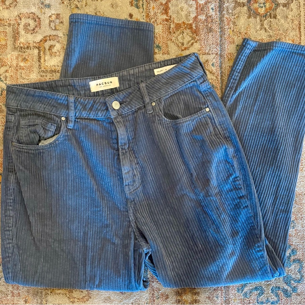 PacSun Navy Corduroy Trousers